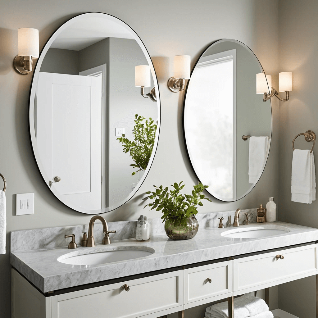 Retro Frameless Mirrors