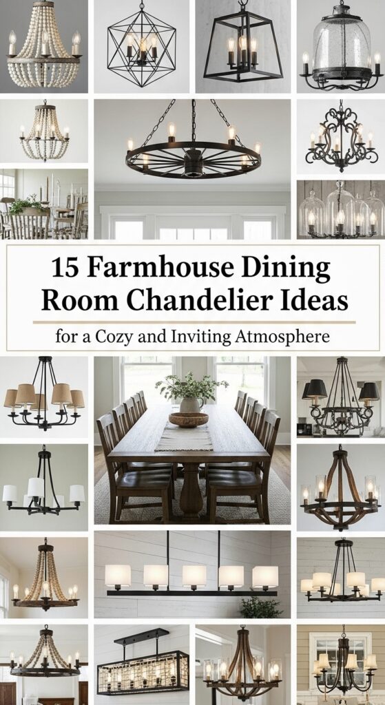 15 Farmhouse Dining Room Chandelier Ideas for a Cozy and Inviting Atmosphere