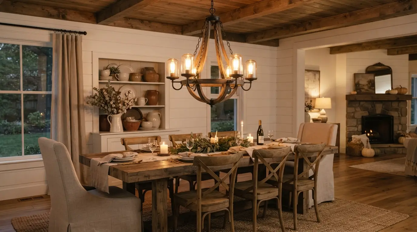Farmhouse Dining Room Chandelier Ideas