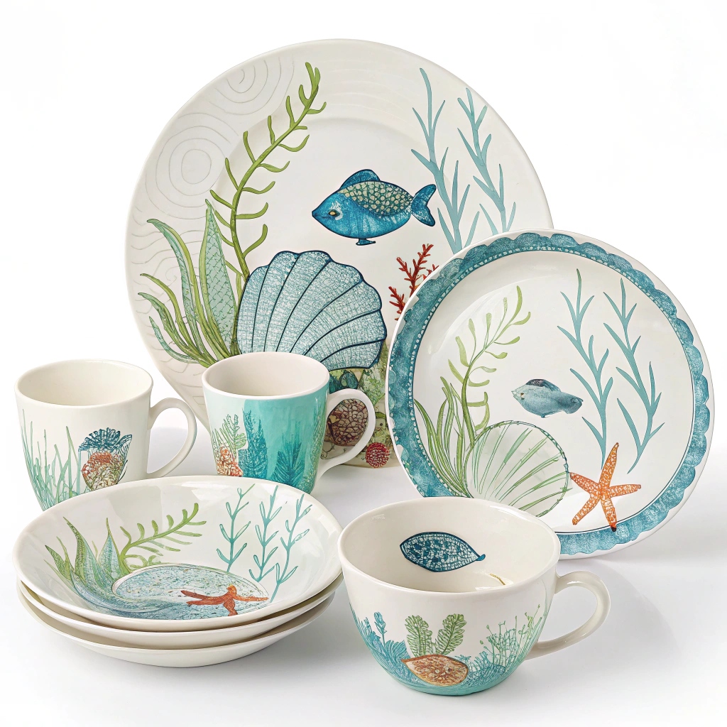 Beach-Themed Dishware