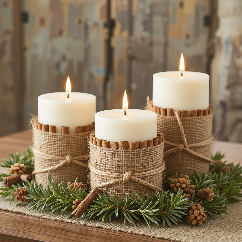 Cinnamon Stick Candle Wrap