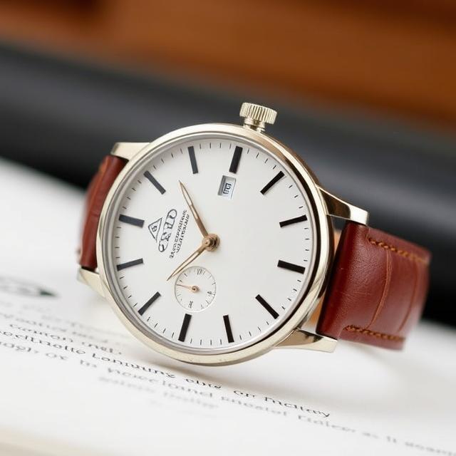 Classic Watch with Leather Strap