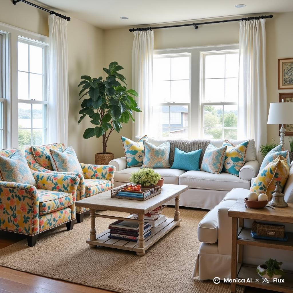 Coral Print Chairs