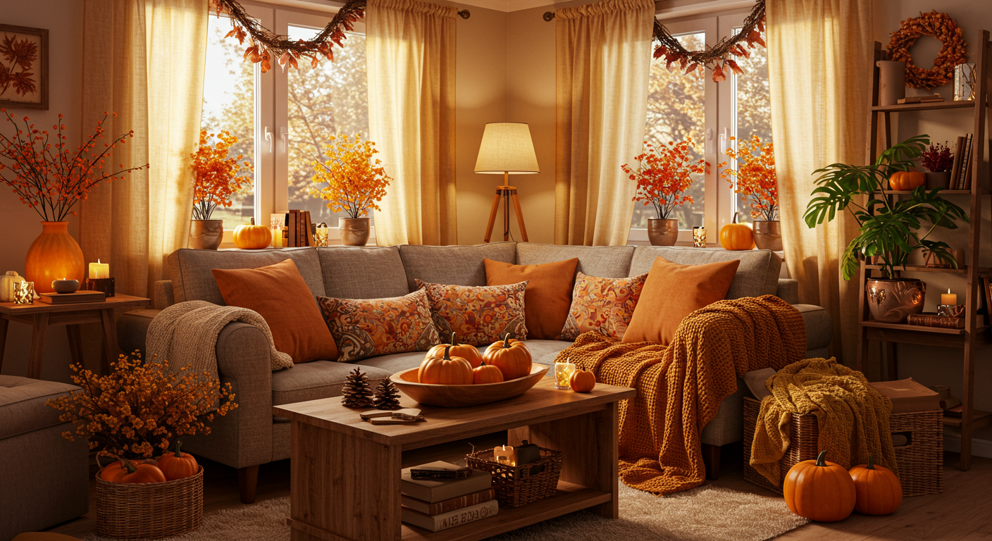 Cozy Fall Decorating Ideas for Small Living Rooms