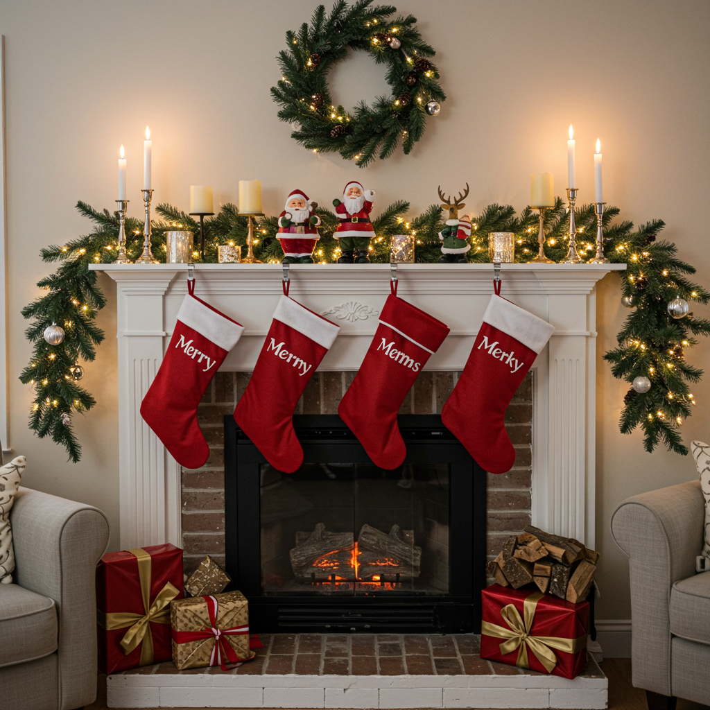 Cozy Fireplace Mantel Decor