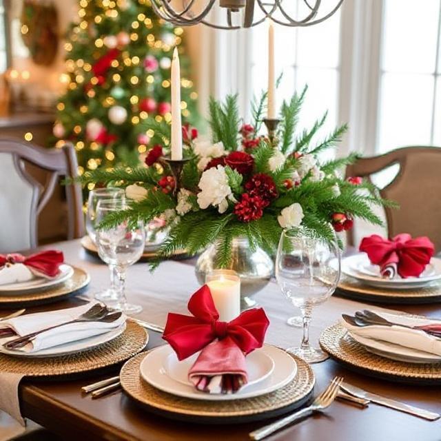 Festive Dining Table Centerpieces