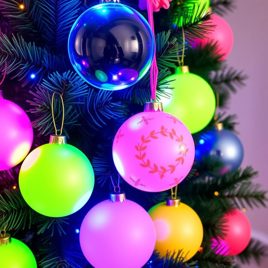 Glowing Neon Ornaments