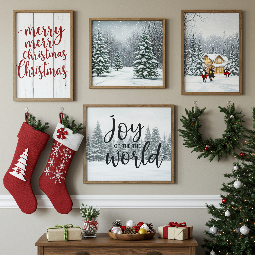 Holiday-Themed Wall Art and Signs