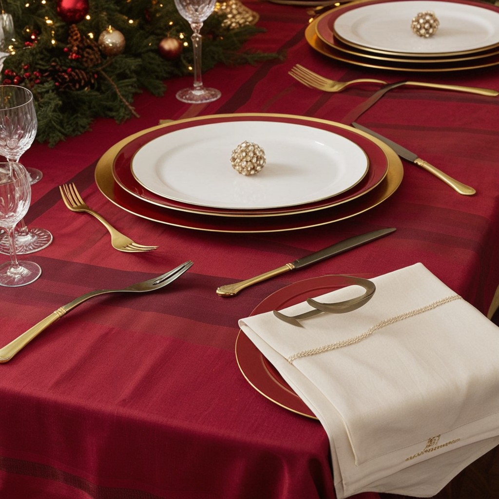 Layered Tablecloths for Intimate Dinners