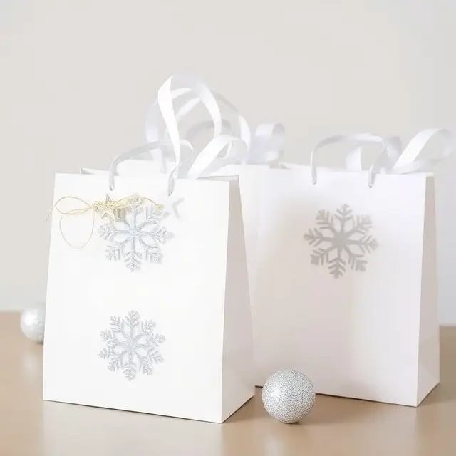 Minimalist White and Silver Bags