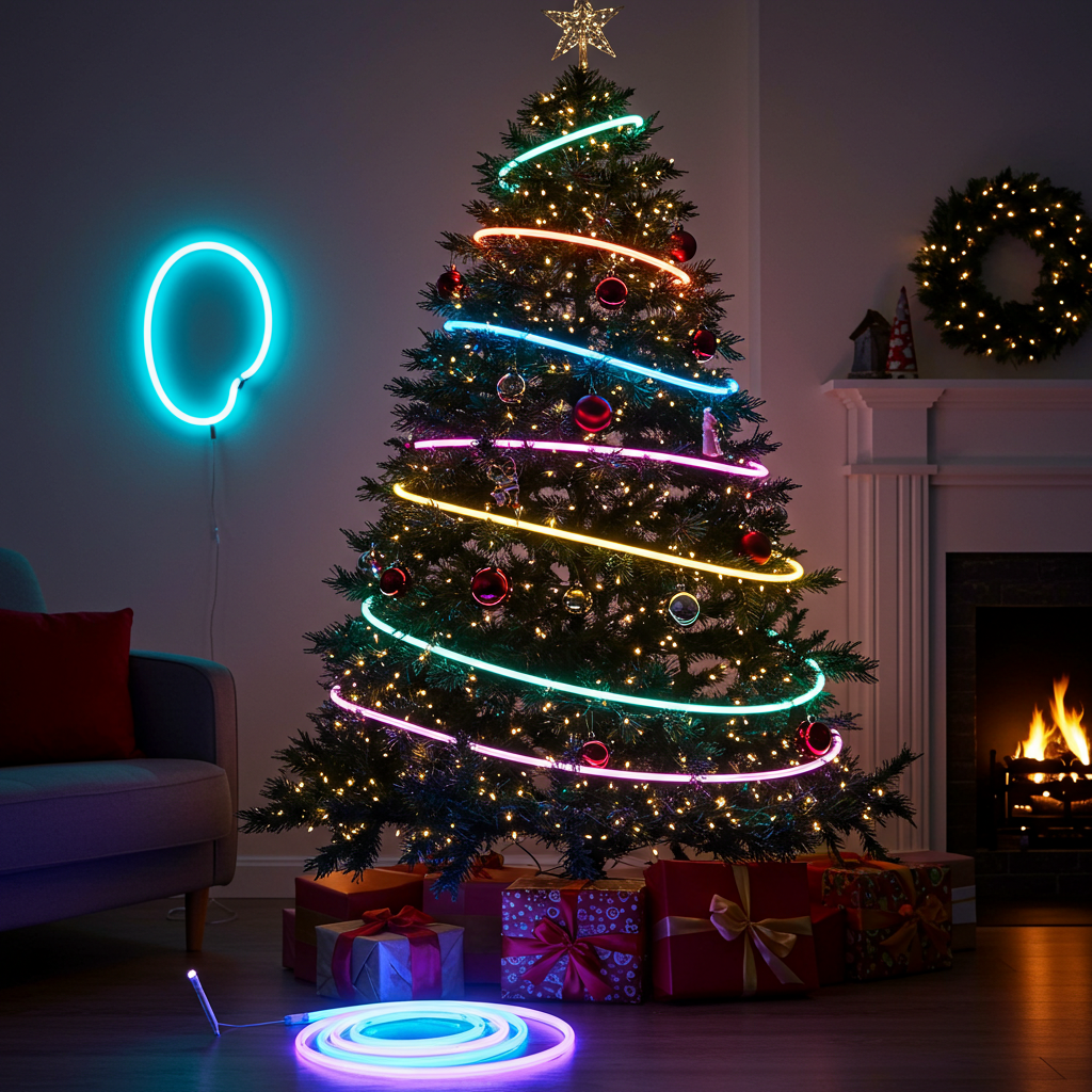 Neon Christmas Tree Lights