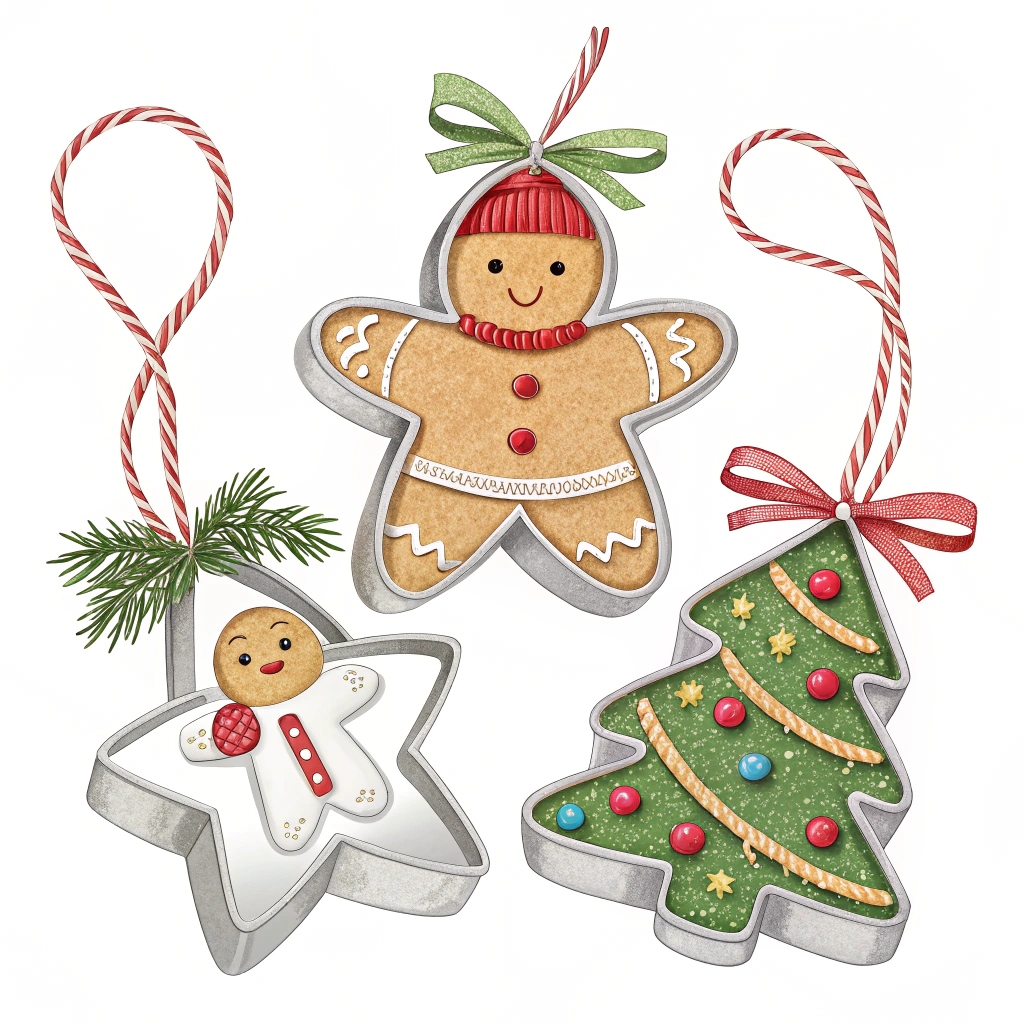 Painted Cookie Cutter Ornaments