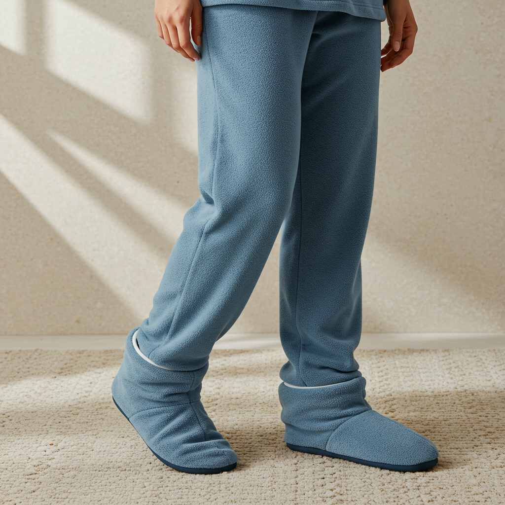 Pajamas with Built-In Slippers