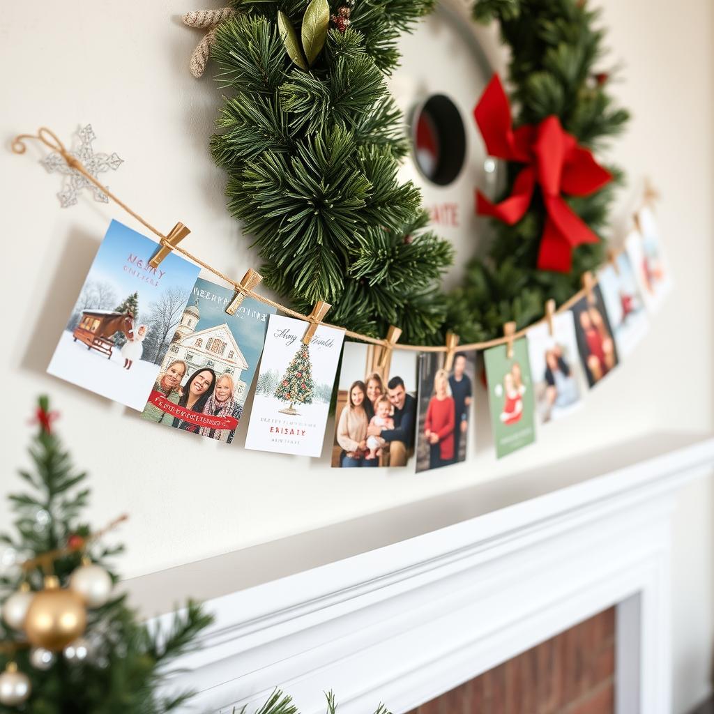 Personalized Christmas Card Garland