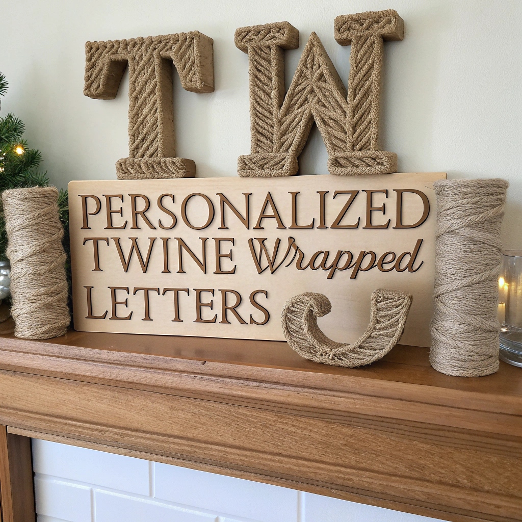 Personalized Twine Wrapped Letters