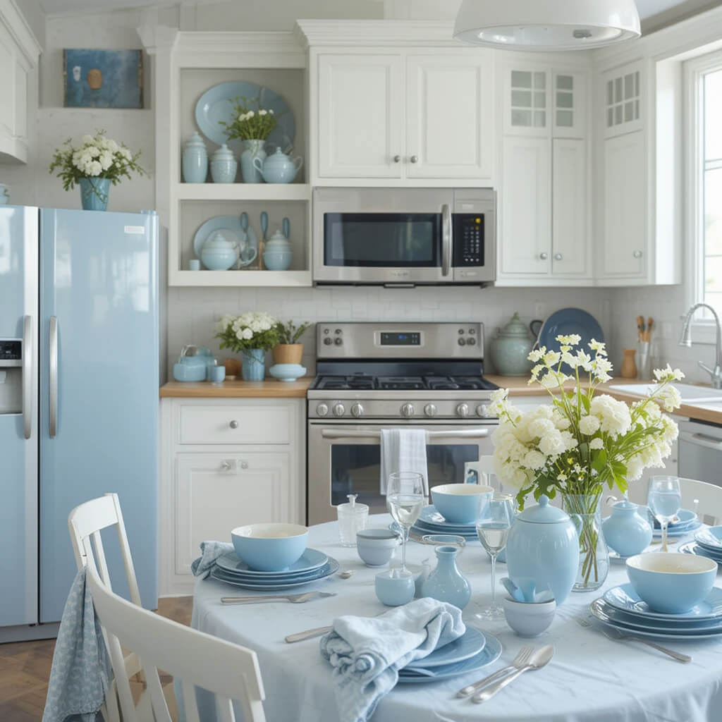 Soft Blue Accents