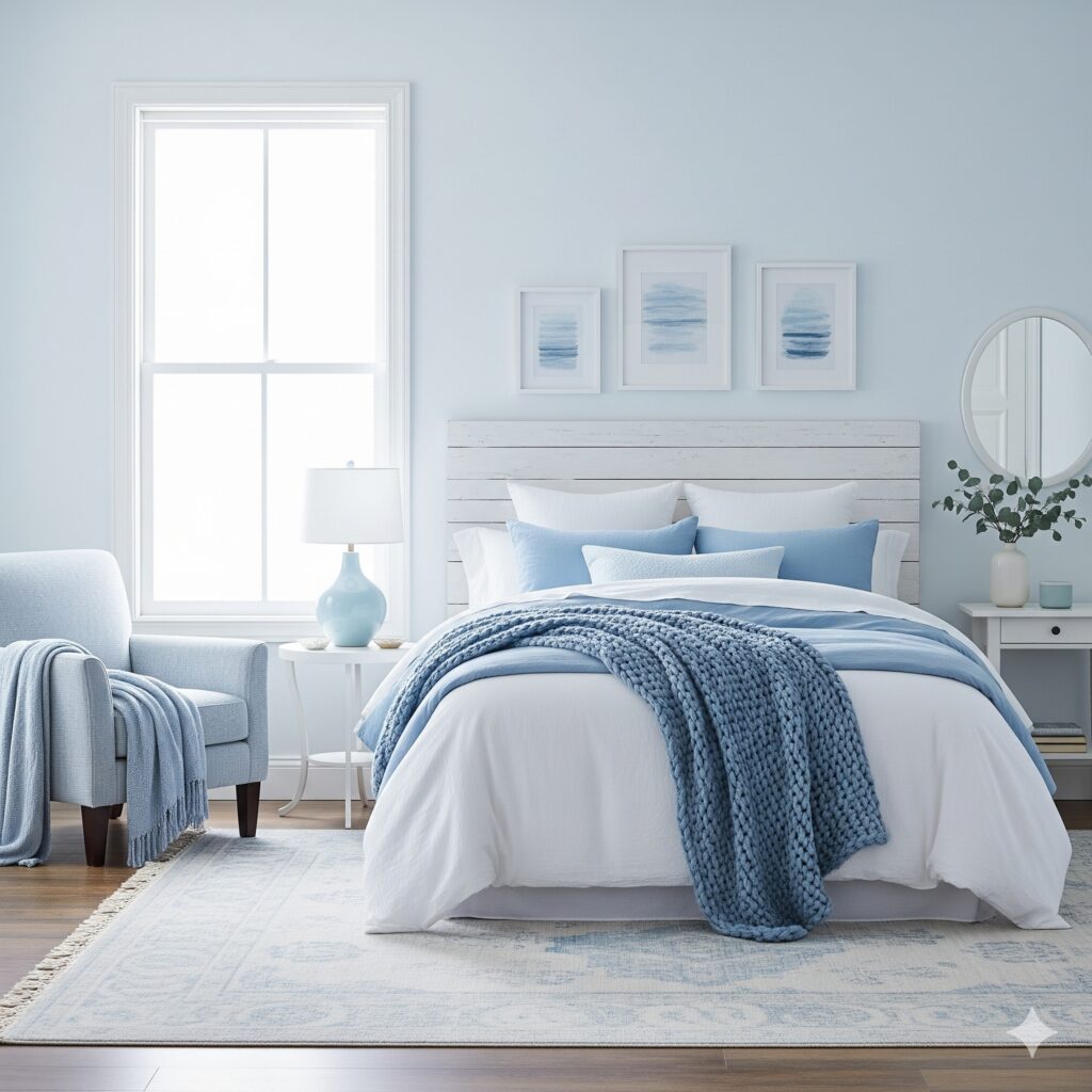 Soft Blues and Whites