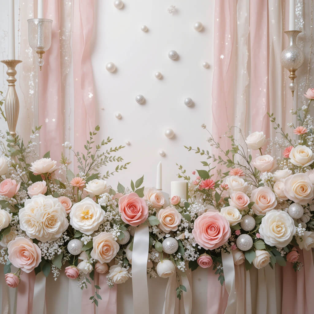Soft Pastel Palette with Sparkling Whites