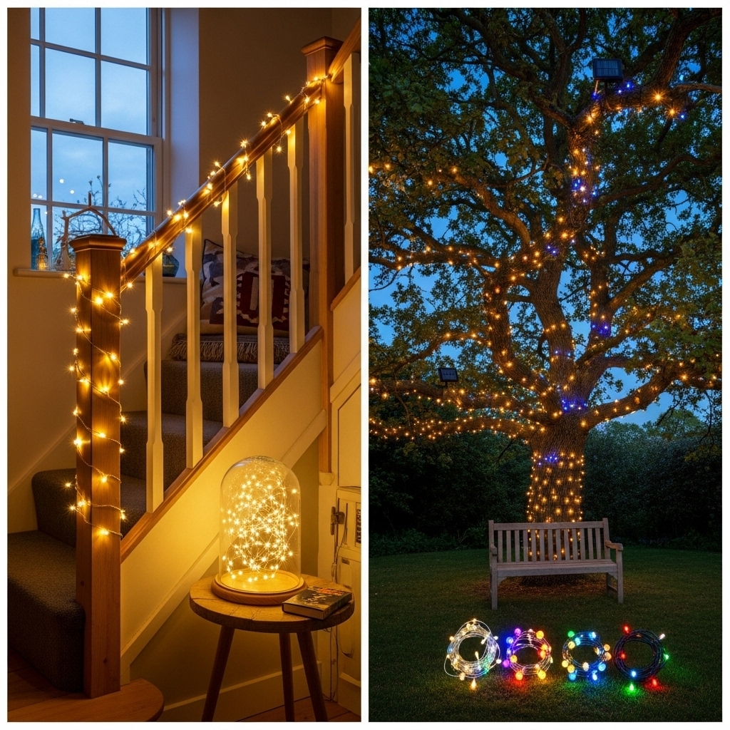 Sparkling String Lights Indoors and Outdoors