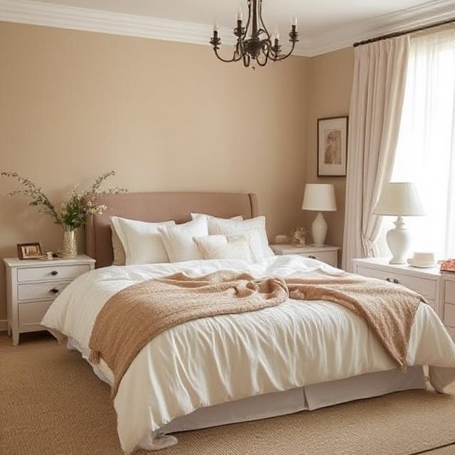 Warm Taupe and White