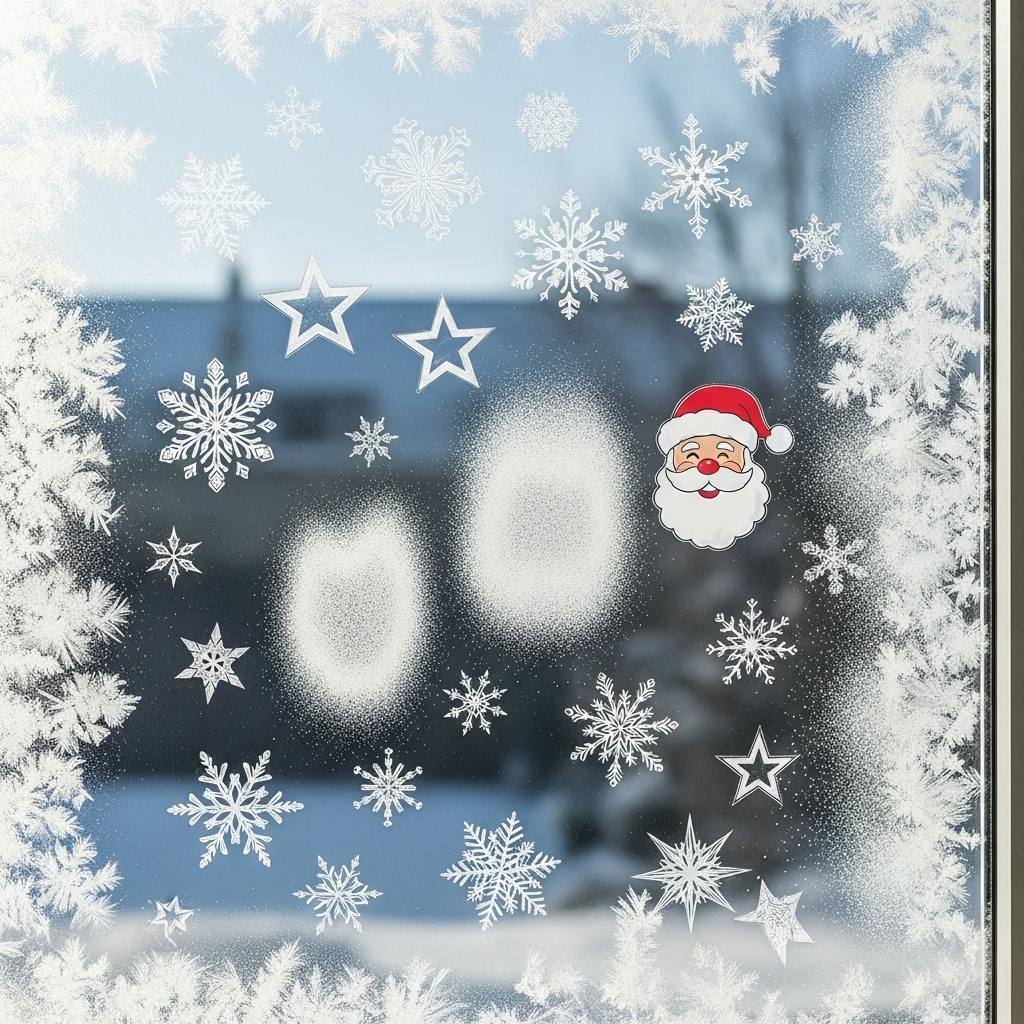 Window Clings and Snow Spray