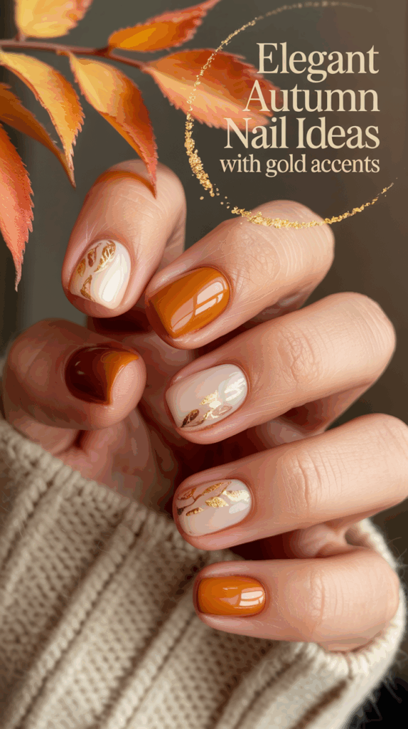 15 Elegant Autumn Nail Ideas with Gold Accents You’ll Want to Try This Season