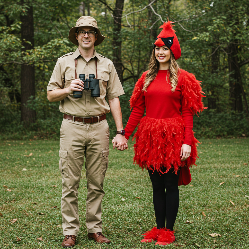 Birdwatcher & Cardinal