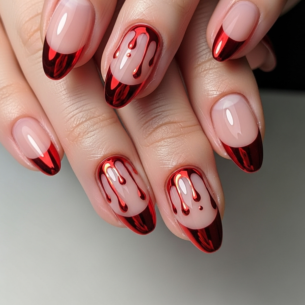 Blood Drip Design with Red Gloss