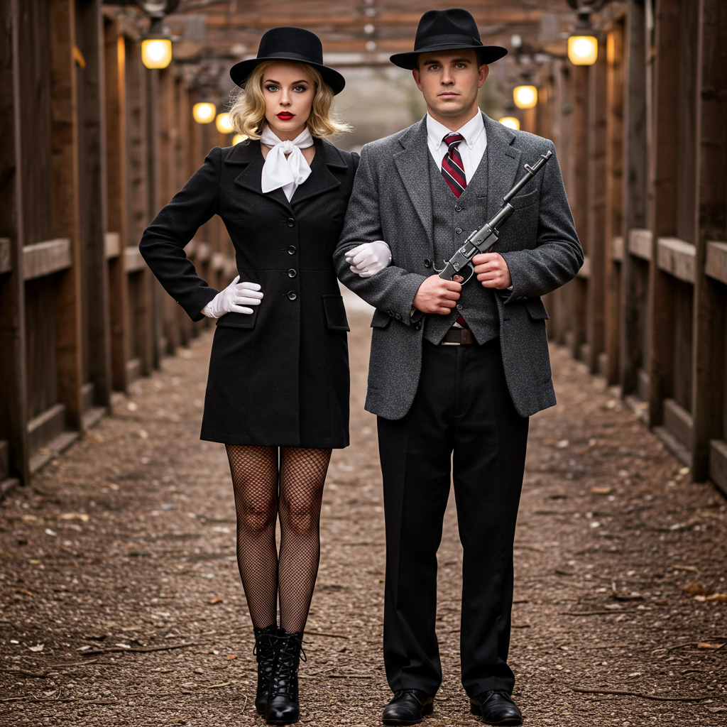 Bonnie and Clyde Couple’s Costume