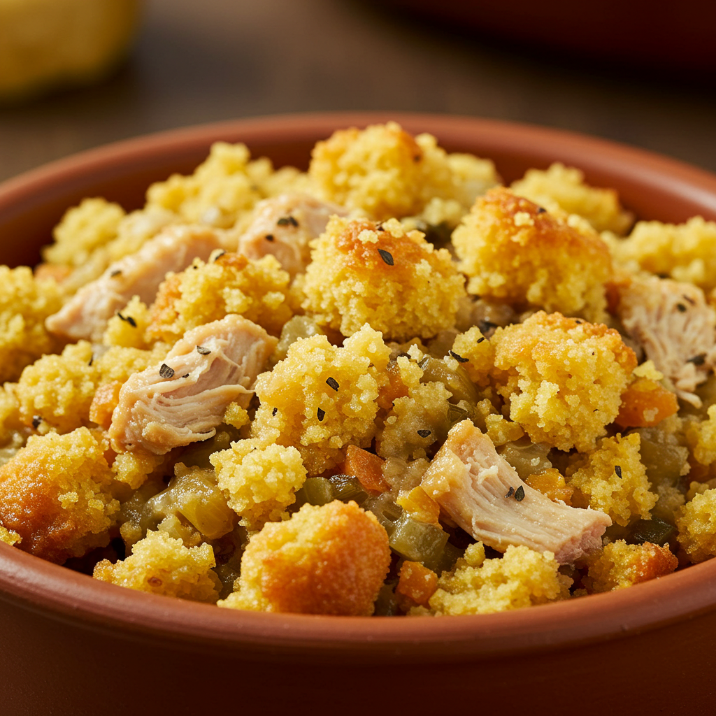 Cornbread Dressing with Chicken
