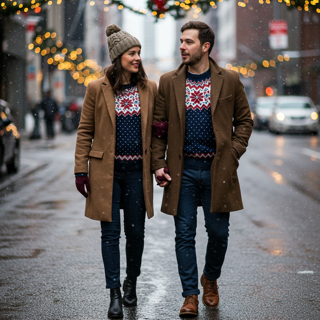Cozy Wool Coats and Fair Isle Sweaters