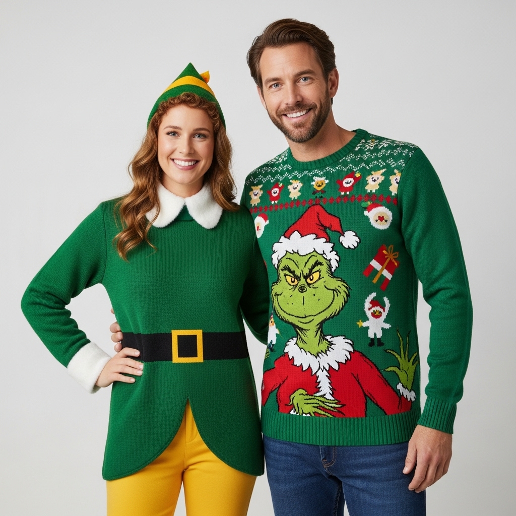 Cute Christmas Movie Character Sweaters