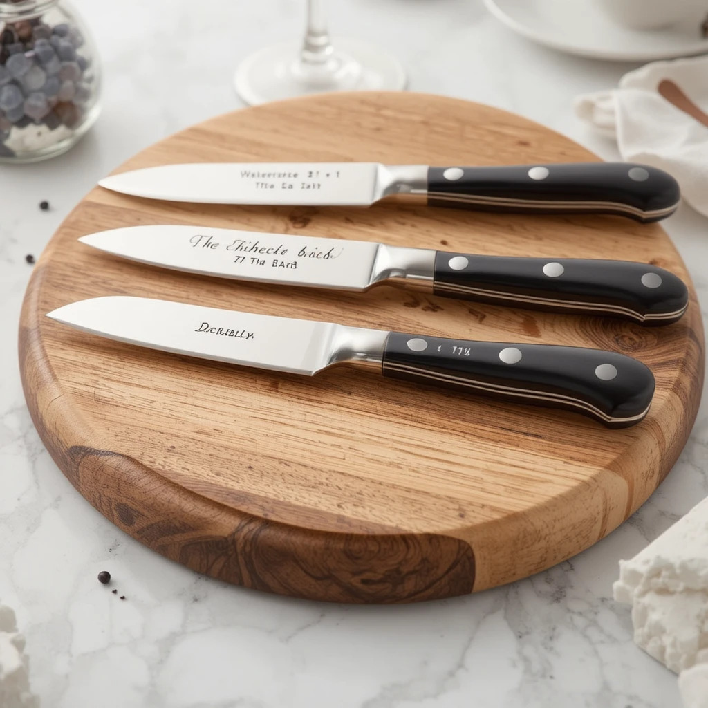 Engraved Cheese Knives and Board Sets