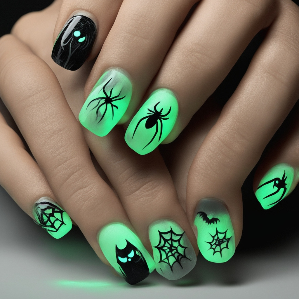 Glow-in-the-Dark Nails