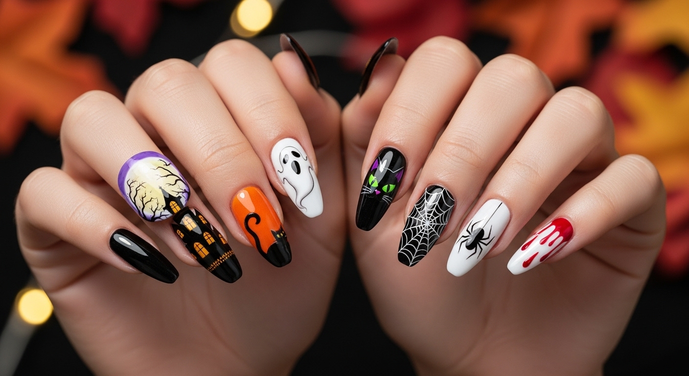 Halloween Press-On Nails for Women