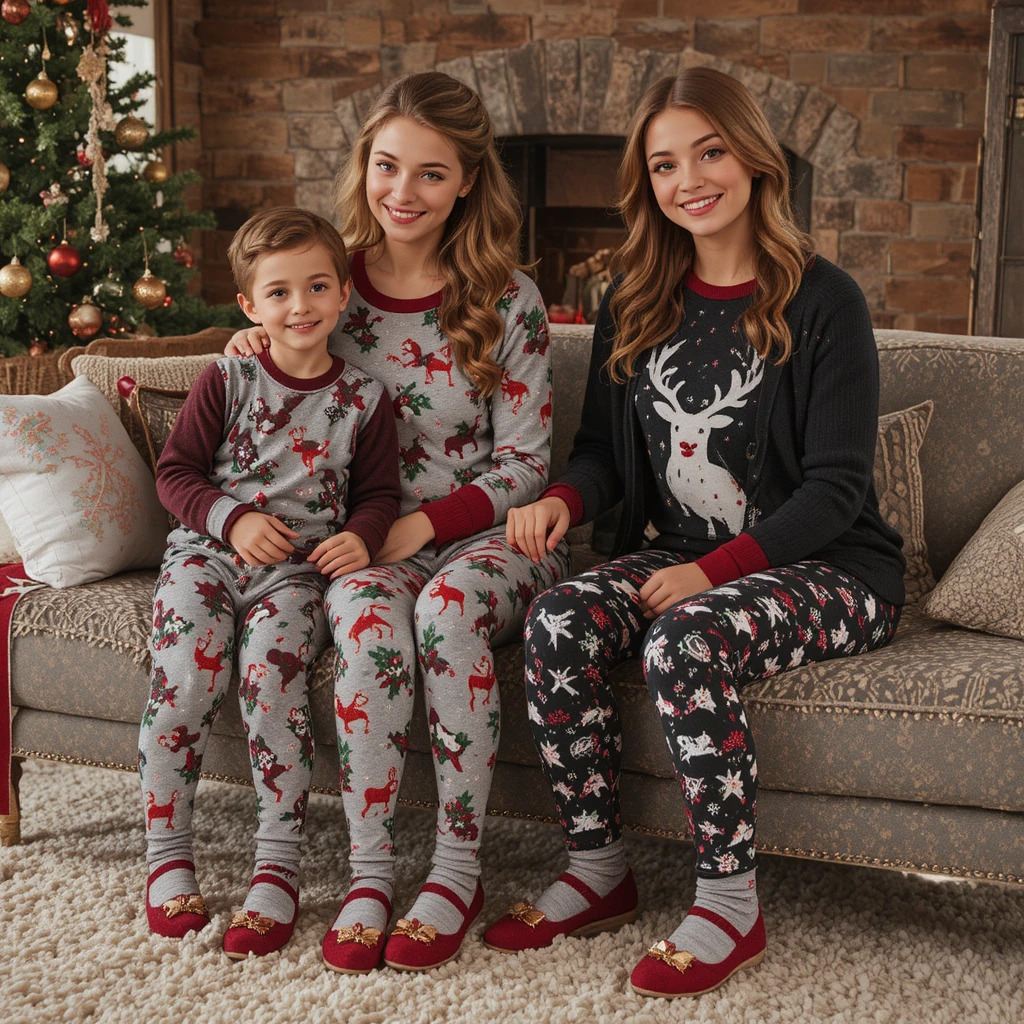 Holiday Pajama Sets with Festive Prints