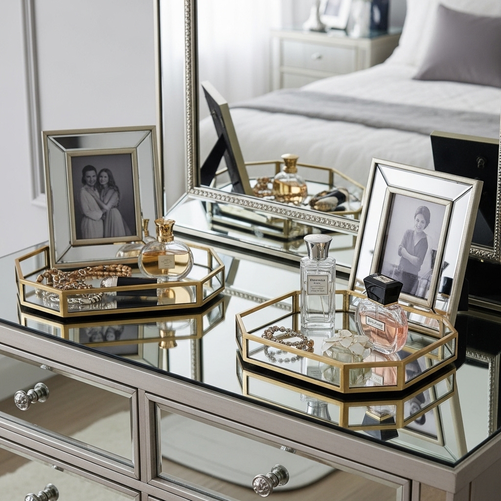 Mirrored Accent Pieces