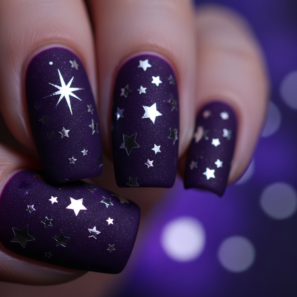 Purple Haze with Silver Stars