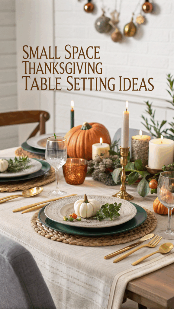 Small Space Thanksgiving Table setting ideas