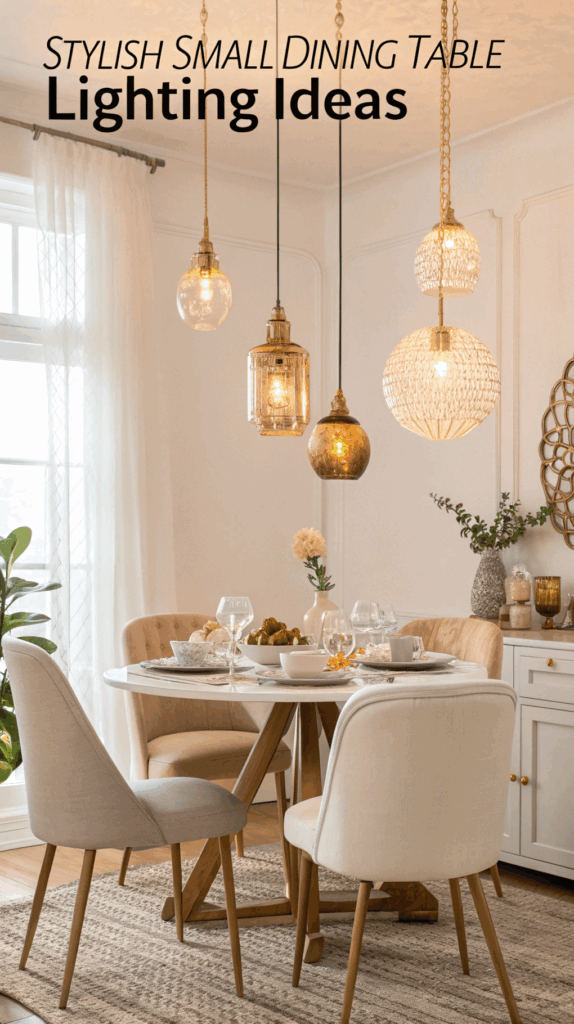 15 Stylish Small Dining Table Lighting Ideas