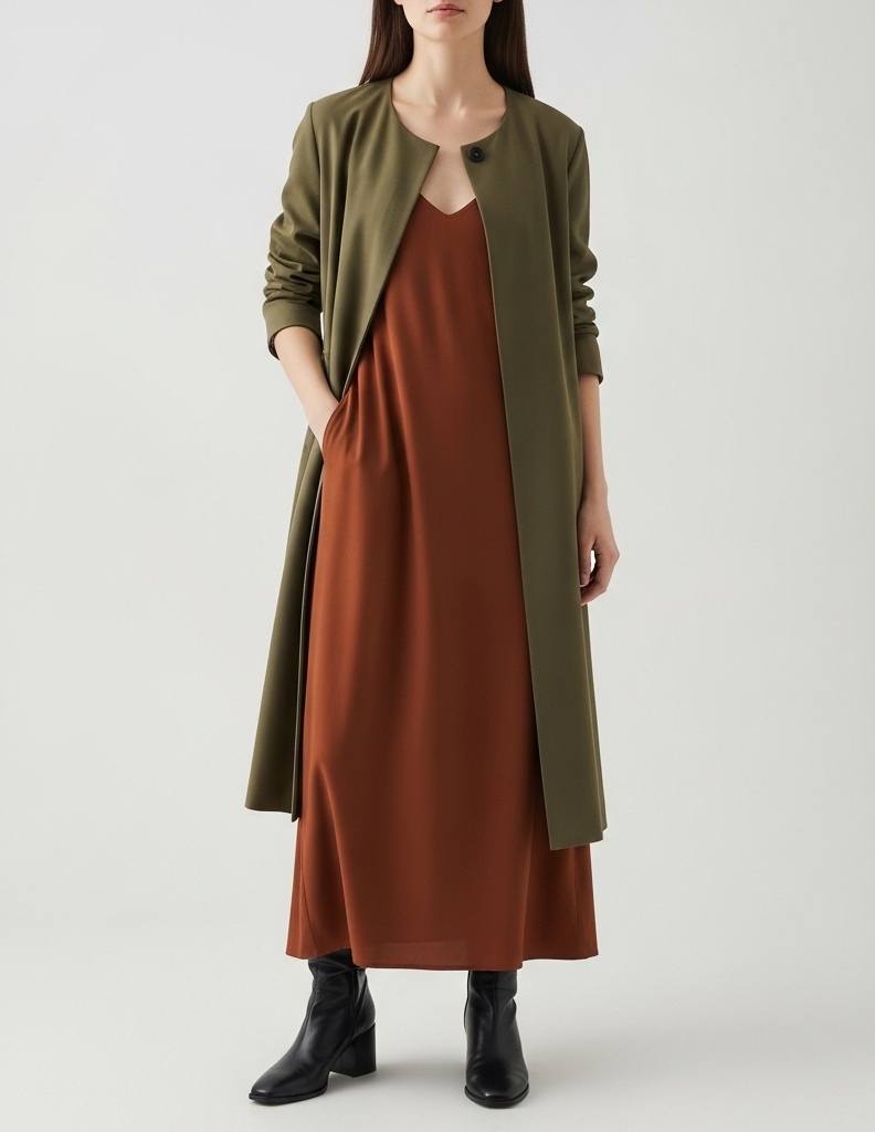 Maxi Dress as a Layering Base