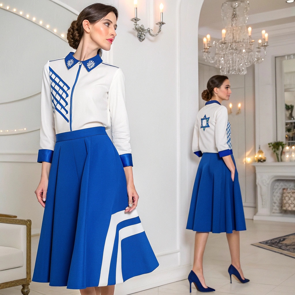 Traditional Hanukkah Colors in Modern Cuts