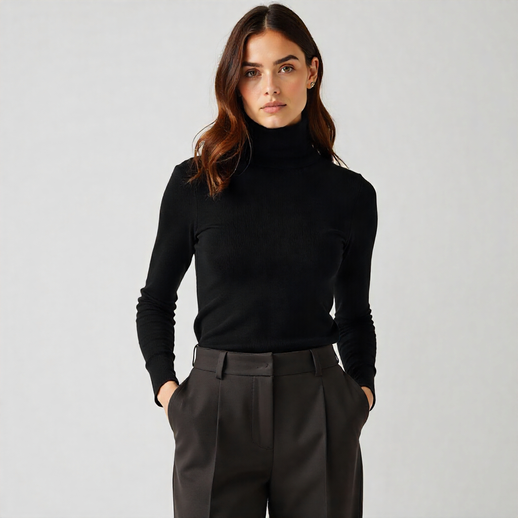 Turtleneck with Tailored Pants