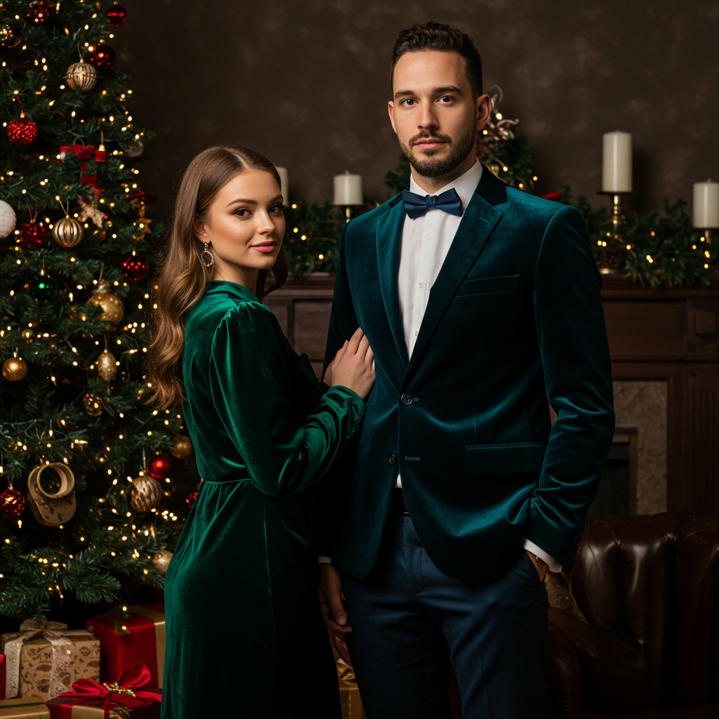Velvet or Satin Festive Dresses & Suits