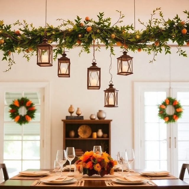 Vertical Space with Hanging Decorations