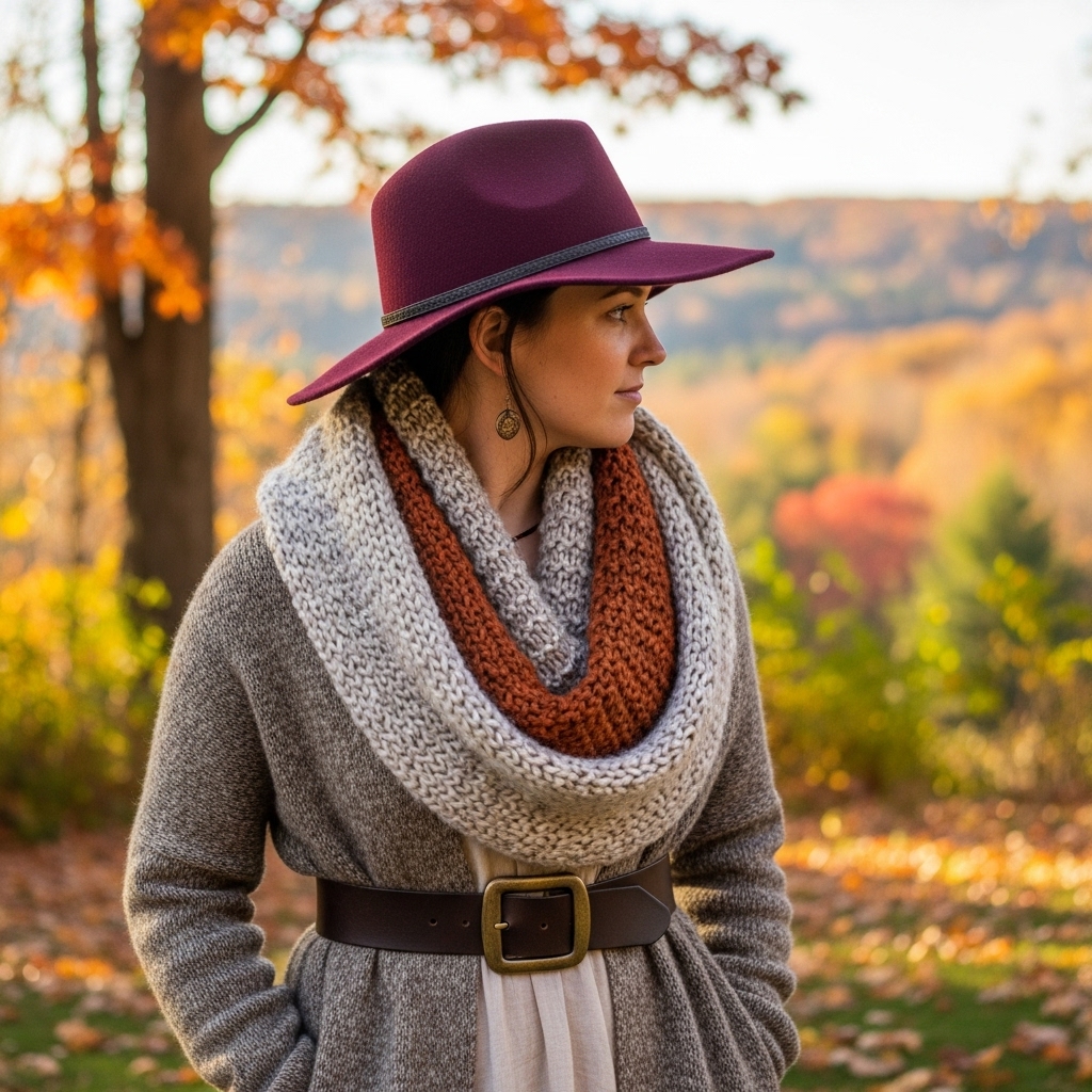 Wide-Brim Hats and Scarves