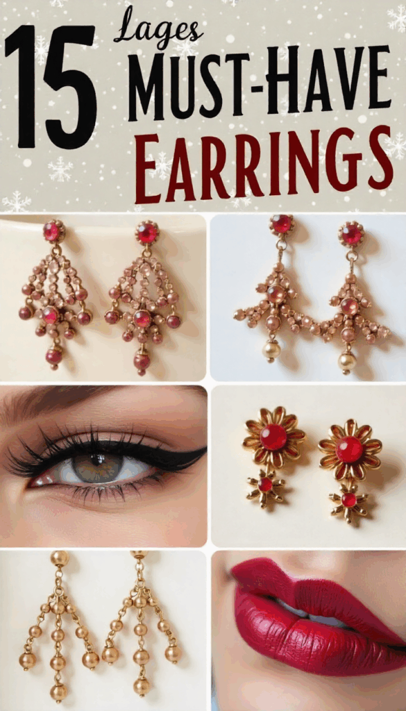 16 Must-Have Christmas Earrings for Ladies to Shine All Season Long