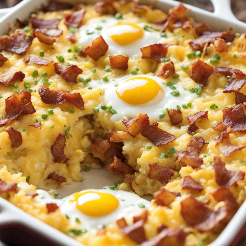 Bacon and Hash Brown Breakfast Bake