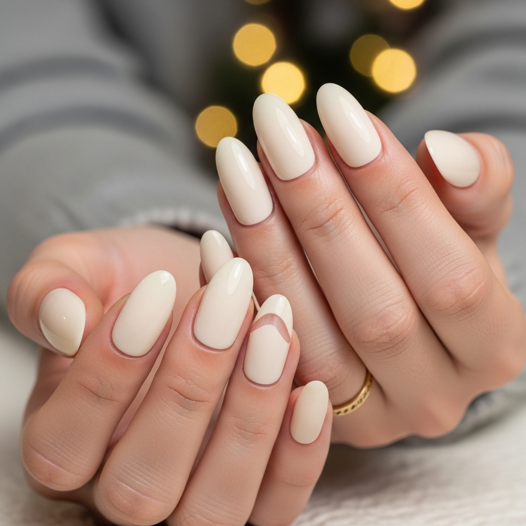 Cashmere-Cream Oval stick on