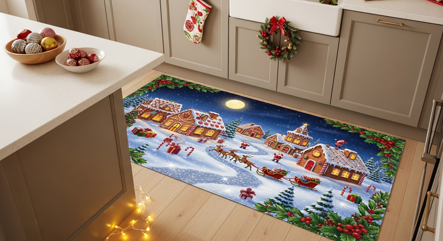 Christmas Kitchen Mat Magic